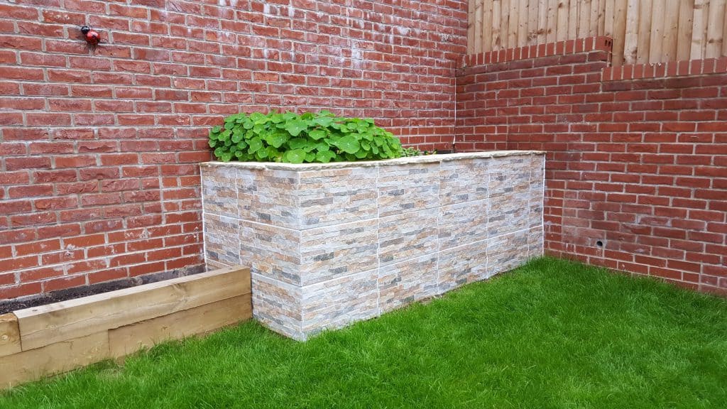 17 the final tiled flower bed with